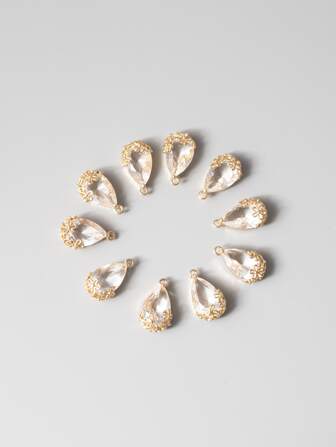 10pcs DIY Water-drop Crystal Pendant