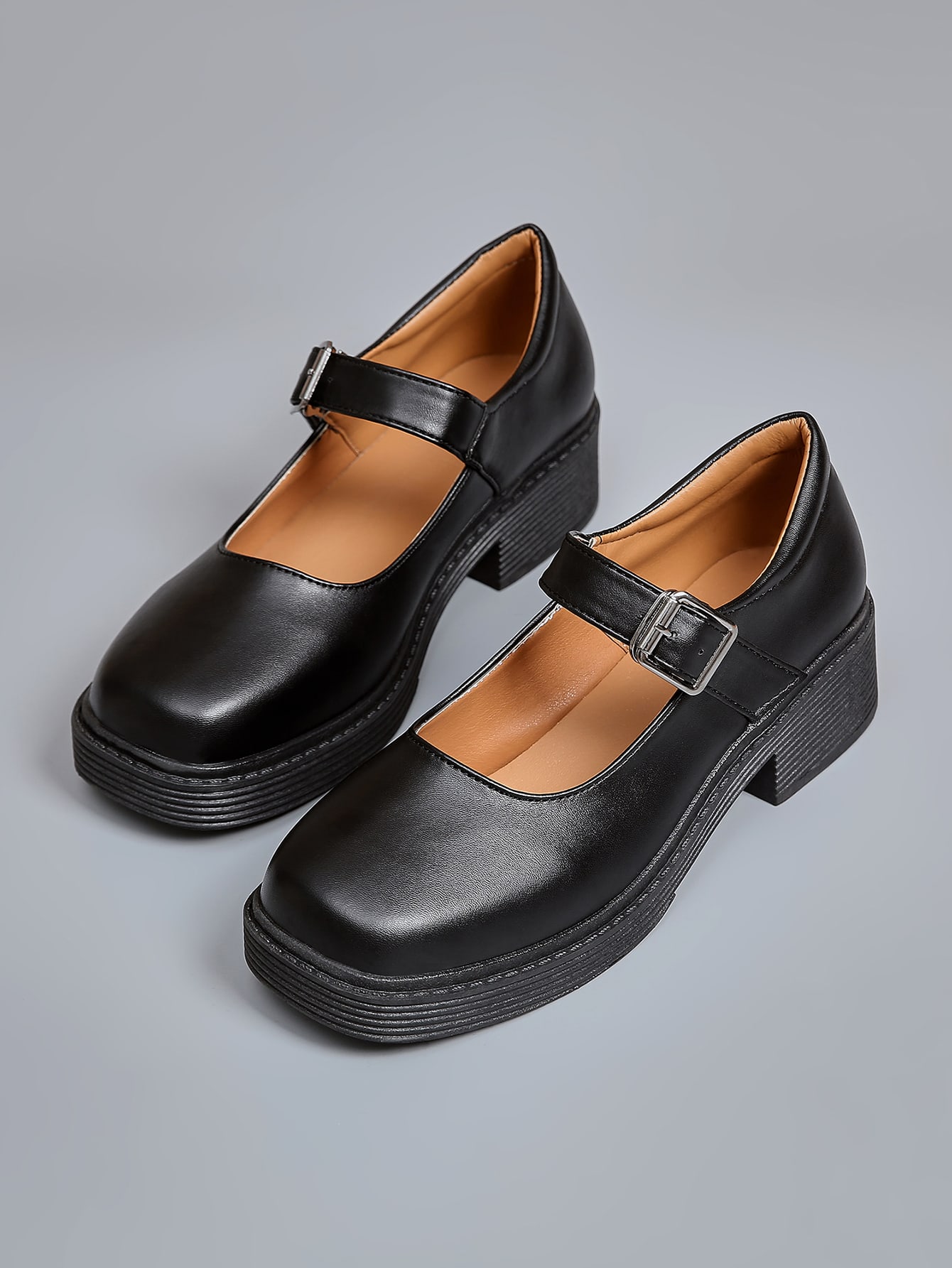square toe mary jane platform
