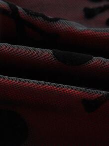 ROMWE Grunge Punk Top de tirantes en contraste de cráneo de malla - Multicolor - Ver 10