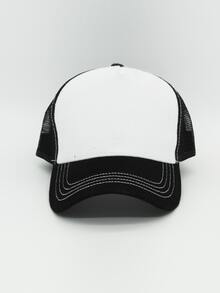 男士雙色網眼棒球帽 - 黑色 - 查看 2