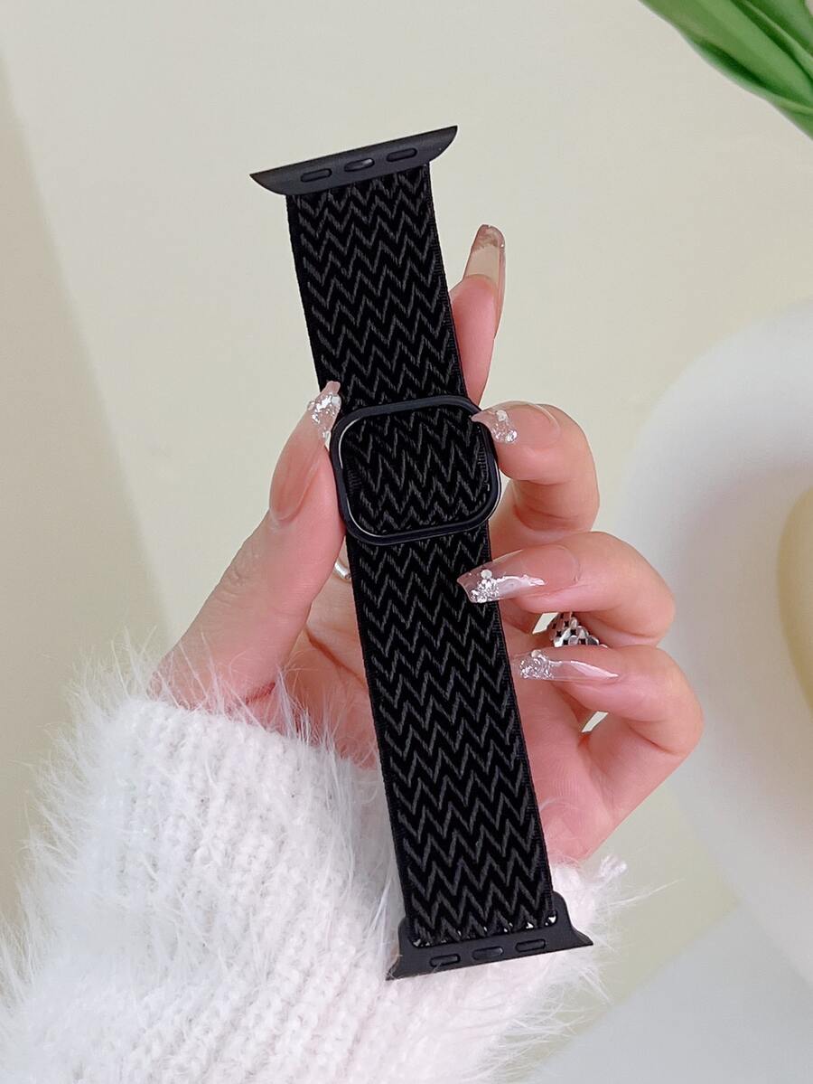 Adjustable Watchband Compatible With Apple Watch - Black - View 1