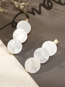 2 piezas Horquilla con diseño redondo - Blanco - Ver 1