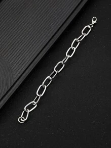 Pulsera minimalista de moda y popular para hombres estilo punk hip pop para regalo de joyería y para una apariencia elegante - Plateado - Ver 4