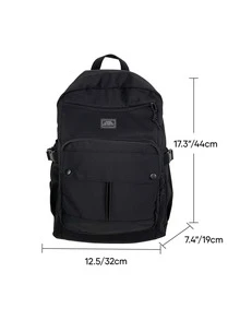 補丁細節大容量功能背包 - 黑色 - 查看 4