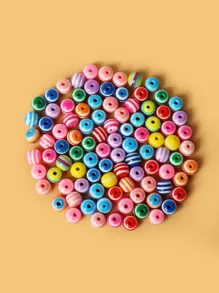 100pcs Striped Bead DIY Jewelry Accessory