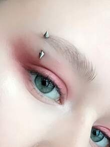 5 piezas/set Piercing para el cuerpo set joyería de acero inoxidable moda Punk Piercing perfecto para mujeres y hombres joyería para el cuerpo regalo - Plateado - Ver 5