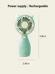 1pc Portable Electric Fan - Green - View 3