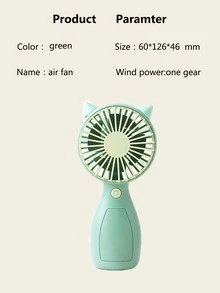 1pc Portable Electric Fan - Green - View 4