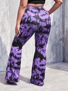 SHEIN EZwear 大碼紮染喇叭褲