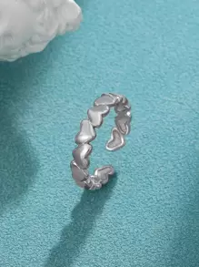 Vòng bít thiết kế trái tim - Bạc - Xem 1