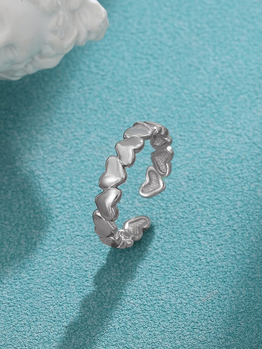 Vòng bít thiết kế trái tim - Bạc - Xem 1