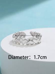 Vòng bít thiết kế trái tim - Bạc - Xem 4