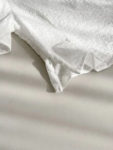 DAZY Áo sơ mi nữ Nút màu trơn Giải trí - trắng - Xem 11