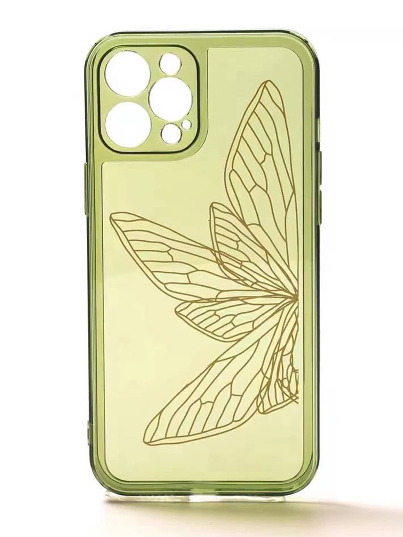 蝴蝶樣式透明手機殼 - 薄荷綠 - 查看 1