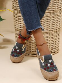 Giày bệt Nữ Nghề thêu Hoa Kỳ nghỉ - Nhiều màu - Xem 2