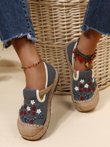 Giày bệt Nữ Nghề thêu Hoa Kỳ nghỉ - Nhiều màu - Xem 3