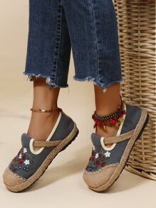 Giày bệt Nữ Nghề thêu Hoa Kỳ nghỉ - Nhiều màu - Xem 4