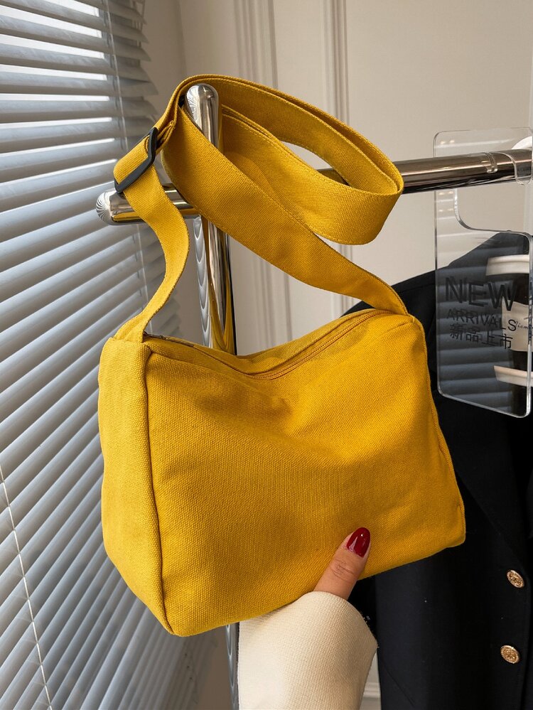 極簡風格方包 - 黃色 - 查看 1