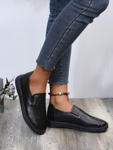 Giày bệt Nữ màu trơn Mát mẻ - màu đen - Xem 2