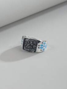 Men Animal Detail Ring - Multicolor - View 4