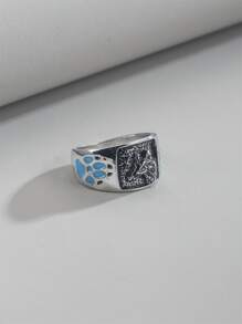 Men Animal Detail Ring - Multicolor - View 5