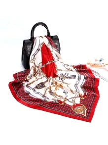 錬條圖案方巾 - 彩色 - 查看 1