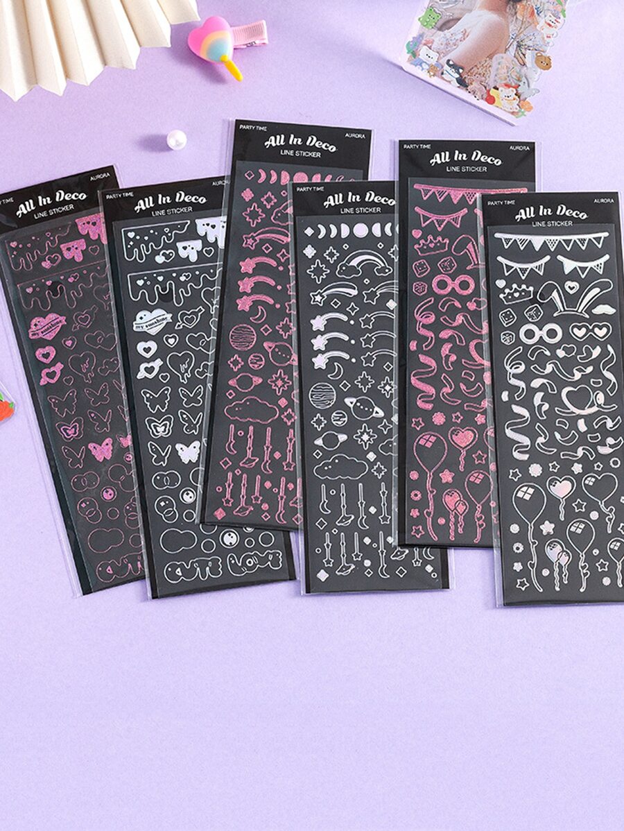 1pc Cartoon Graphic Random Sticker - Nhiều màu - Xem 1