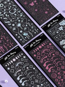 1pc Cartoon Graphic Random Sticker - Nhiều màu - Xem 4