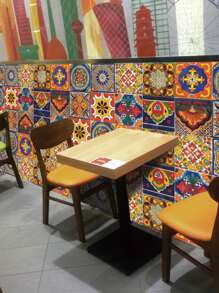 10 piezas Pegatina de cocina con patrón vintage - Multicolor - Ver 6