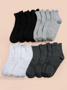 8pairs Men Letter Graphic Crew Socks - Multicolor - View 1