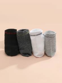 8pairs Men Letter Graphic Crew Socks - Multicolor - View 2