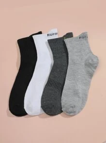 8pairs Men Letter Graphic Crew Socks - Multicolor - View 3