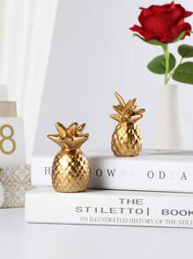2pcs Pineapple Shaped Decorative Object Best Gifts Birthday - Gold - View 1