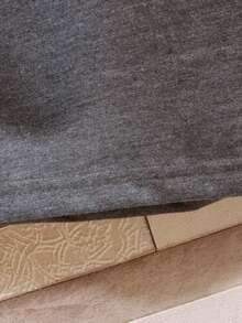 Manfinity Campus Court Aesthetic Post--Men Letter Graphic Drawstring Waist Shorts - Dark Grey - View 3