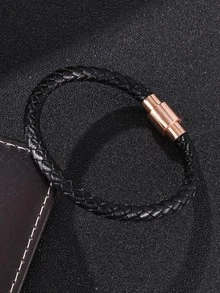 Hombres Pulsera magnética simple - Negro - Ver 3