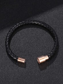 Hombres Pulsera magnética simple - Negro - Ver 2