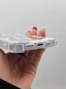 超薄镜面手机壳，白色雾叶图案，PC+TPU材质，兼容 16/16 Pro/16 Plus/16 Pro Max/15/14/13/12/11/XR/7G/16E，也兼容 17/17 Pro/17 Air/17 Pro Max - 彩色 - 查看 5