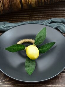 1 cái vòng khăn ăn trang trí chanh - Nhiều màu - Xem 3