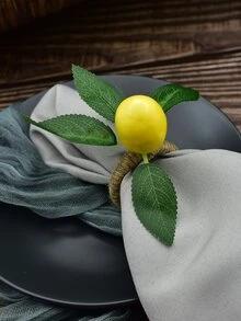 1 cái vòng khăn ăn trang trí chanh - Nhiều màu - Xem 4