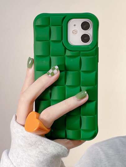 Green Woven Texture TPU Phone Case Compatible With IPhone 17/17Pro/Air/17PROMAX/16/16Pro/16Promax