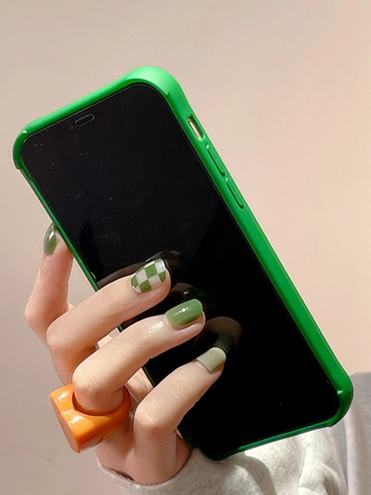 HAFFAN Custodia In Silicone TPU Per OnePlus 10T (6.7'') - Cover Protettiva Color Verde Matcha, Con Foro Per Laccio - 2