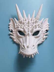 Dragon Head Mask, Animal Full Face Costume Mask For Party, Cosplay & Performance - White - View 3