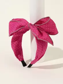 Băng đô thắt nơ bằng vải có họa tiết hoa & nơ dễ thương cho kỳ nghỉ Xuân/Hè - Màu Hồng Tươi - Xem 9