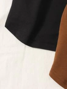 SHEIN Tween Girl 3pcs Drawstring Waist Shorts - Multicolor - View 4