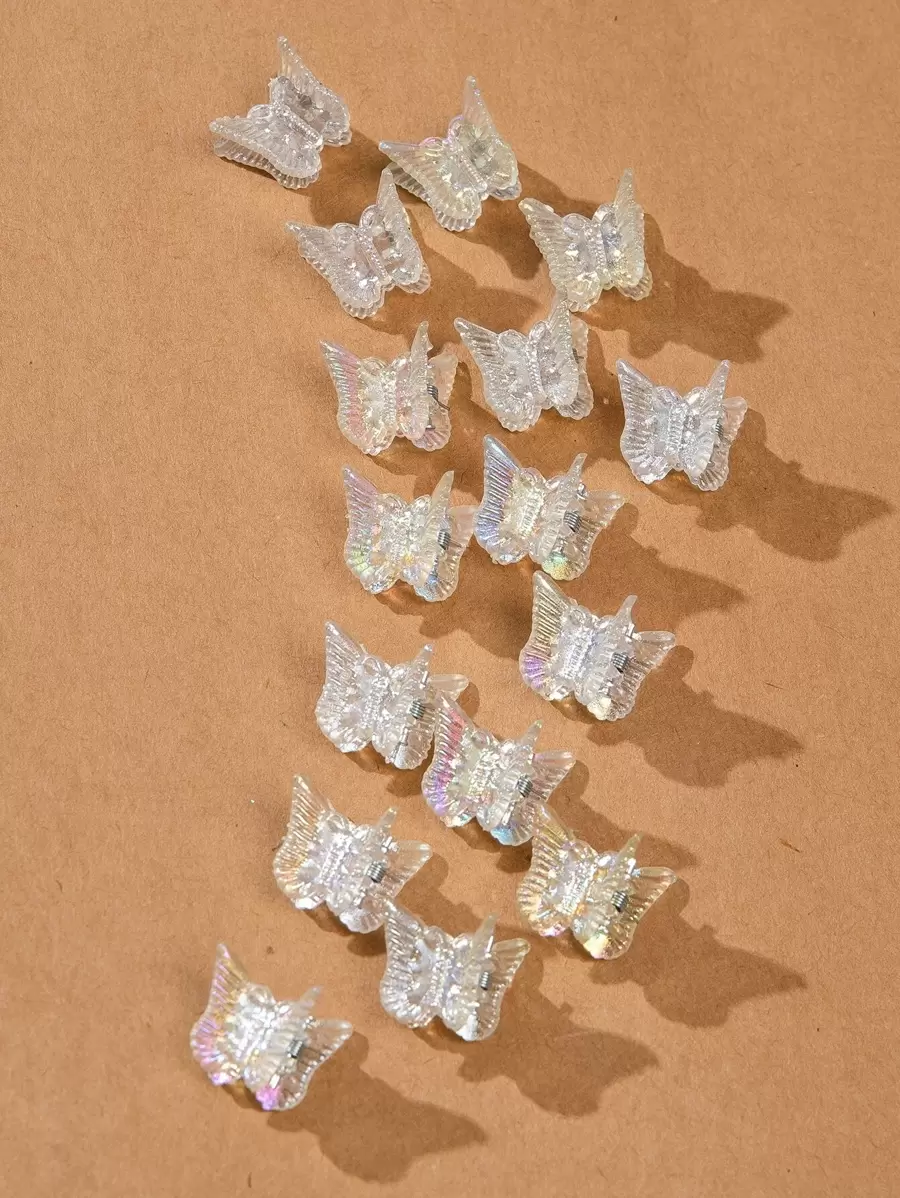 Mermaid Princess Butterfly Hair Claws, Random 16 Colors, Suitable For Women And Girls Street - Multicolor - View 1