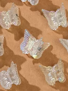 Mermaid Princess Butterfly Hair Claws, Random 16 Colors, Suitable For Women And Girls Street - Multicolor - View 3