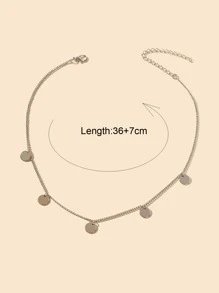 Collar con disco - Plateado - Ver 3