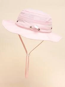 小女童素色漁夫帽 - 粉色 - 查看 4