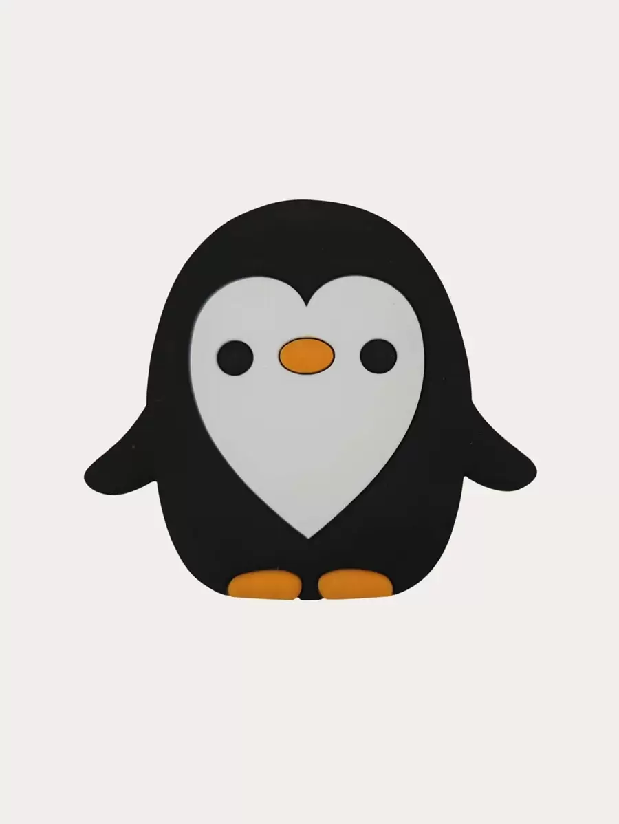 Penguin Shaped Stand-Out Phone Grip - Black - View 1