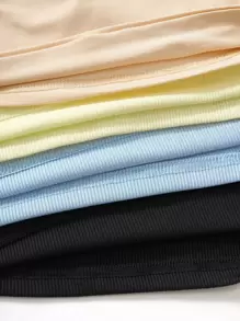 SHEIN Essnce 4 bucăți decolteu cu crestătură și top cu șnur și top cu șalter